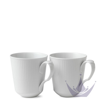 Кружка 0,37л, 2шт. коллекции White Fluted бренда Royal Copenhagen