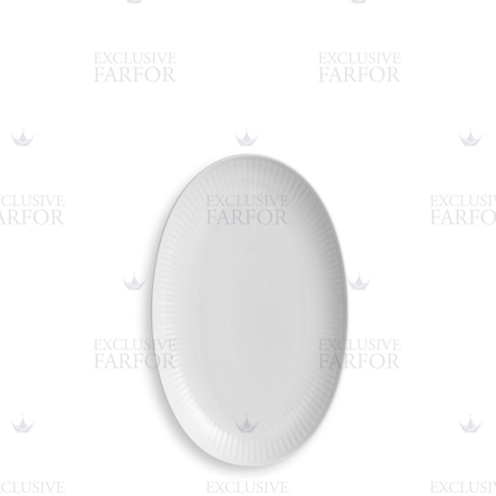Блюдо овальное 23х15см коллекции White Fluted бренда Royal Copenhagen