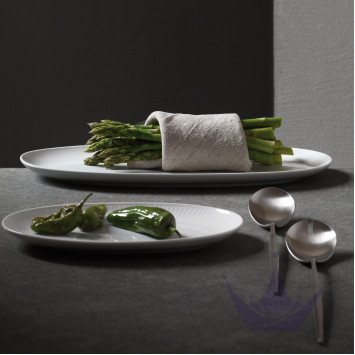 Блюдо овальное 23х15см коллекции White Fluted бренда Royal Copenhagen