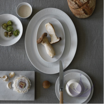 Блюдо овальное 23х15см коллекции White Fluted бренда Royal Copenhagen
