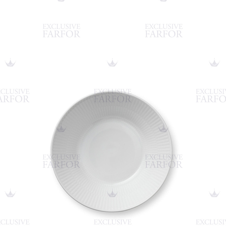 Тарелка глубокая 17см коллекции White Fluted бренда Royal Copenhagen