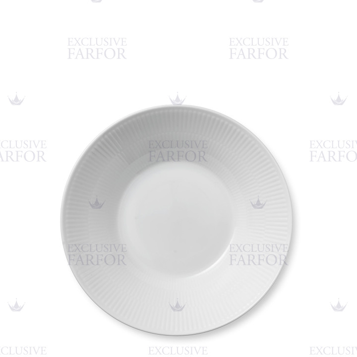 Тарелка глубокая 24см коллекции White Fluted бренда Royal Copenhagen