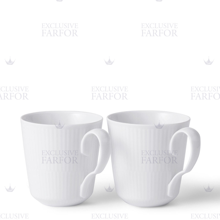 Кружка 0,28л, 2шт. коллекции White Fluted бренда Royal Copenhagen