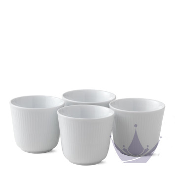 Стакан 0,26л, 4шт. коллекции White Fluted бренда Royal Copenhagen