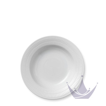 Тарелка глубокая 21см коллекции White Fluted бренда Royal Copenhagen