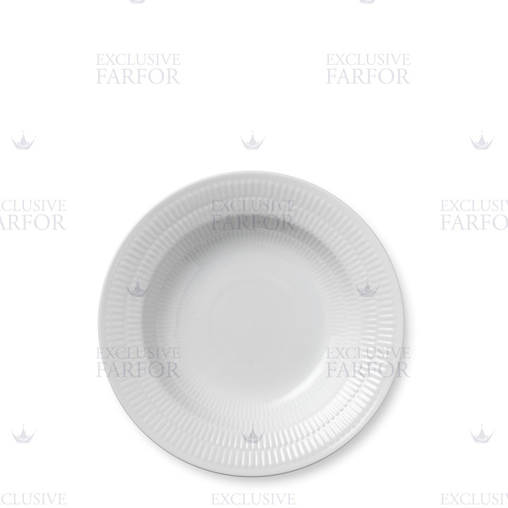 Тарелка глубокая 21см коллекции White Fluted бренда Royal Copenhagen