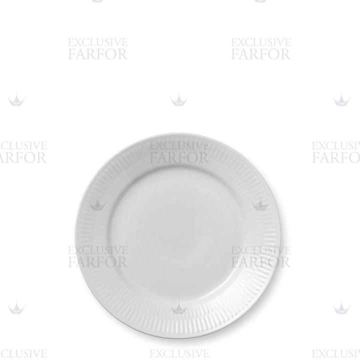 Тарелка десертная 19см коллекции White Fluted бренда Royal Copenhagen