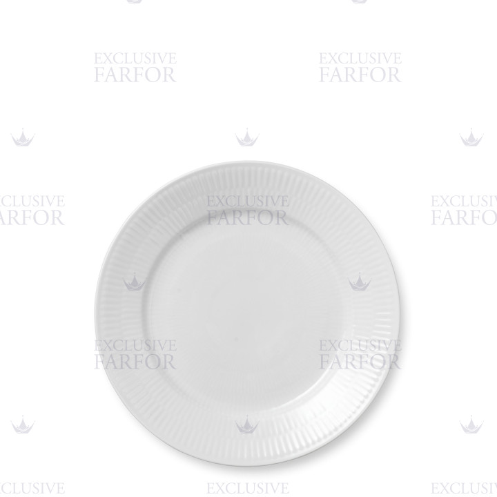 Тарелка закусочная 22см коллекции White Fluted бренда Royal Copenhagen