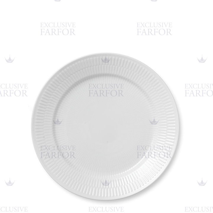 Тарелка главная 27см коллекции White Fluted бренда Royal Copenhagen