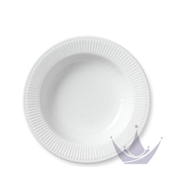 Тарелка глубокая 30см коллекции White Fluted бренда Royal Copenhagen