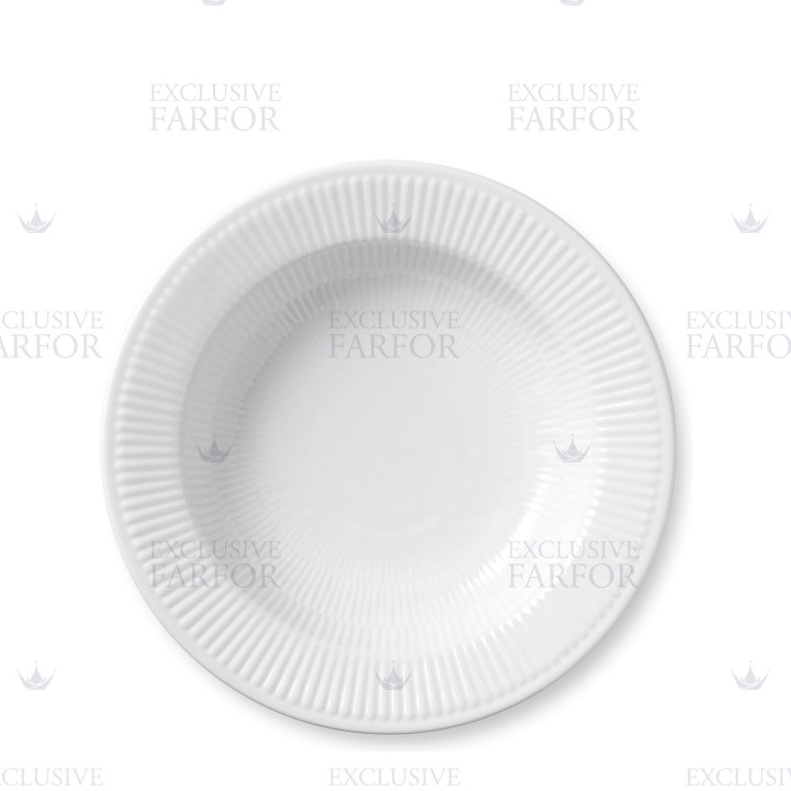 Тарелка глубокая 30см коллекции White Fluted бренда Royal Copenhagen