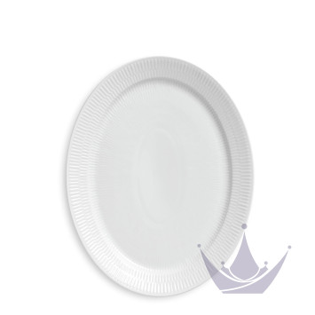 Блюдо овальное 34см коллекции White Fluted бренда Royal Copenhagen