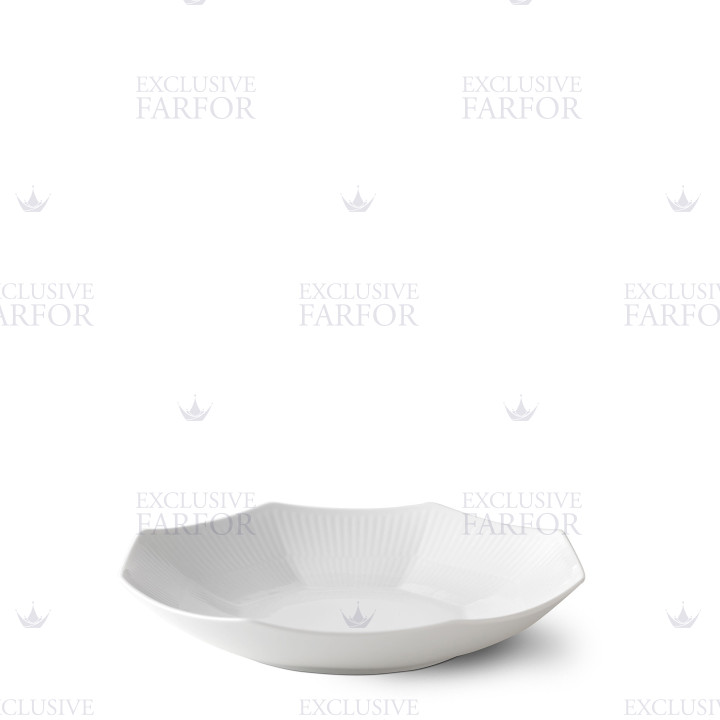 Салатник 25см коллекции White Fluted бренда Royal Copenhagen