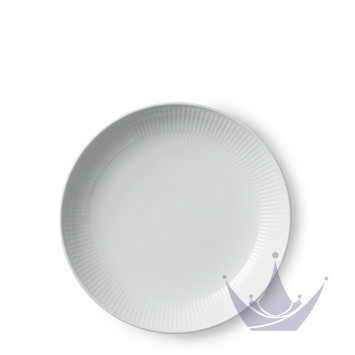 Тарелка 25см коллекции White Fluted бренда Royal Copenhagen