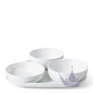 Набор из 4 предметов коллекции White Fluted бренда Royal Copenhagen