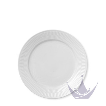 Тарелка главная 25см коллекции White Fluted бренда Royal Copenhagen