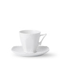 Чашка с блюдцем 0,14л коллекции White Fluted Full Lace бренда Royal Copenhagen