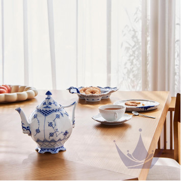 Чашка с блюдцем 0,22л коллекции White Fluted Full Lace бренда Royal Copenhagen