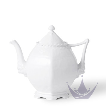 Чайник 1л коллекции White Fluted Full Lace бренда Royal Copenhagen