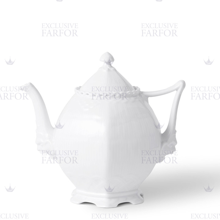 Чайник 1л коллекции White Fluted Full Lace бренда Royal Copenhagen