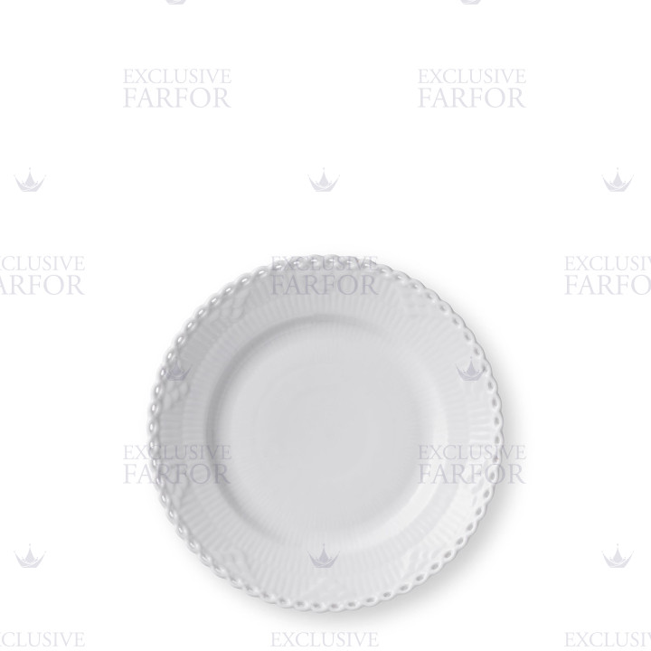 Тарелка десертная 17см коллекции White Fluted Full Lace бренда Royal Copenhagen