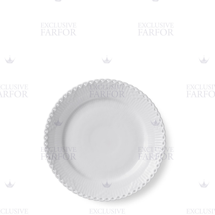 Тарелка закусочная 19см коллекции White Fluted Full Lace бренда Royal Copenhagen