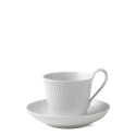Чашка с блюдцем 0,25л коллекции White Fluted Half Lace бренда Royal Copenhagen