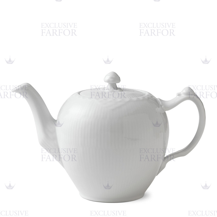 Чайник 1л коллекции White Fluted Half Lace бренда Royal Copenhagen