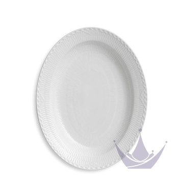 Блюдо овальное 36см коллекции White Fluted Half Lace бренда Royal Copenhagen
