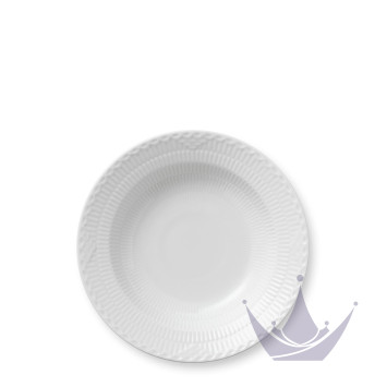 Тарелка глубокая 21см коллекции White Fluted Half Lace бренда Royal Copenhagen