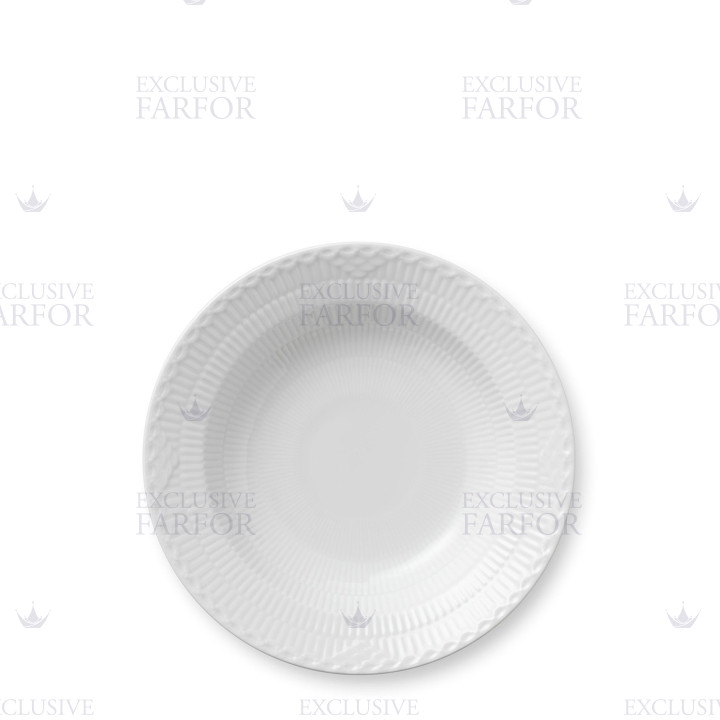 Тарелка глубокая 21см коллекции White Fluted Half Lace бренда Royal Copenhagen