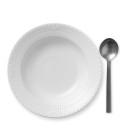 Тарелка глубокая 21см коллекции White Fluted Half Lace бренда Royal Copenhagen