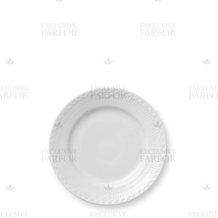Тарелка десертная 17см коллекции White Fluted Half Lace бренда Royal Copenhagen