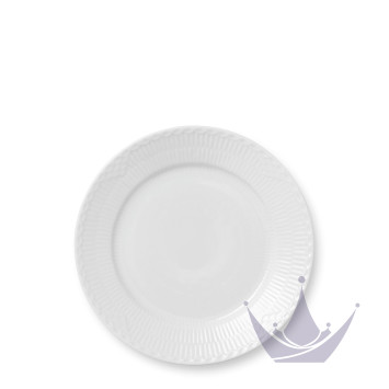 Тарелка закусочная 22см коллекции White Fluted Half Lace бренда Royal Copenhagen