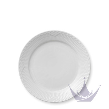 Тарелка главная 25см коллекции White Fluted Half Lace бренда Royal Copenhagen