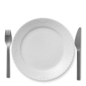 Тарелка главная 25см коллекции White Fluted Half Lace бренда Royal Copenhagen