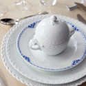 Тарелка главная 25см коллекции White Fluted Half Lace бренда Royal Copenhagen