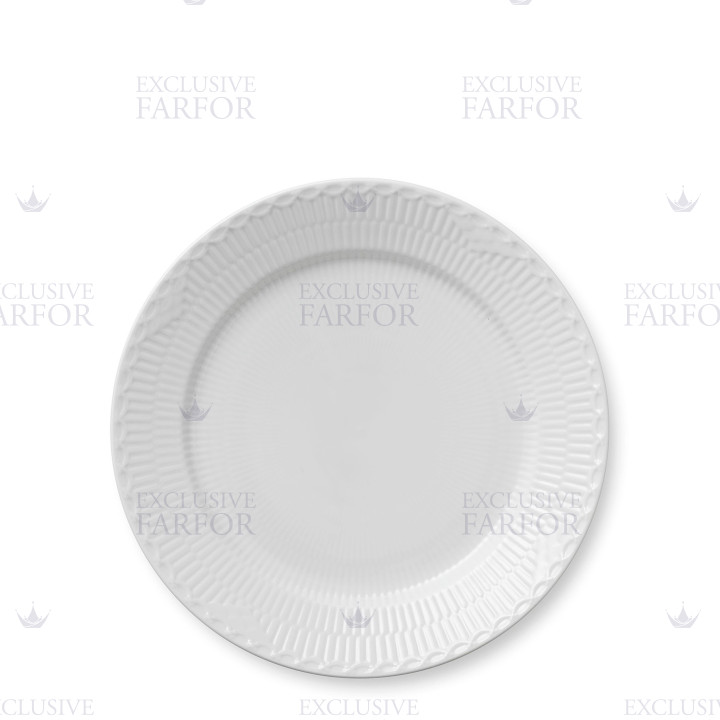 Тарелка главная 27см коллекции White Fluted Half Lace бренда Royal Copenhagen