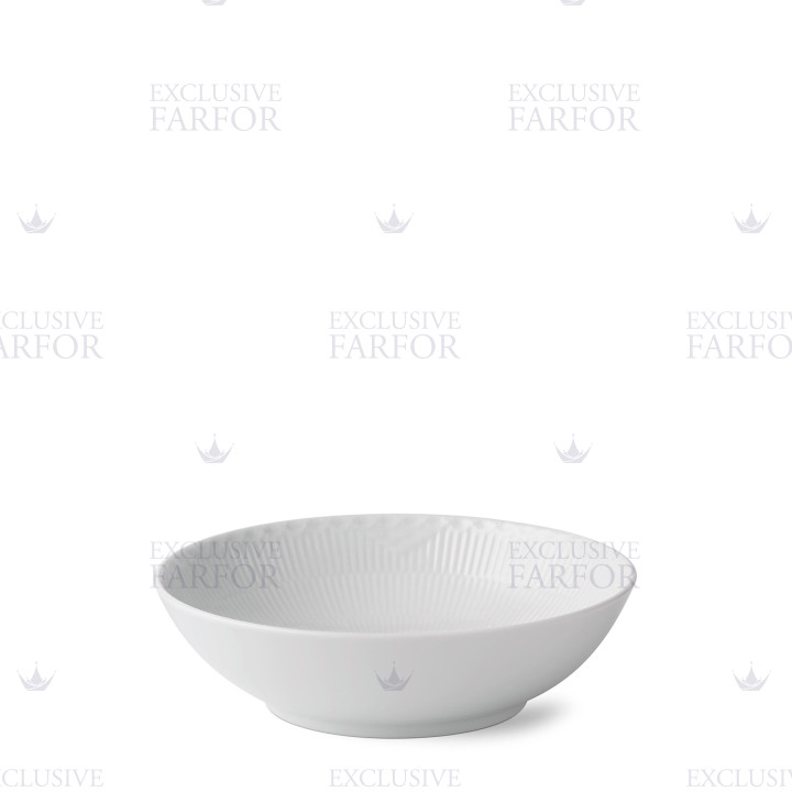 Салатник 21см коллекции White Fluted Half Lace бренда Royal Copenhagen