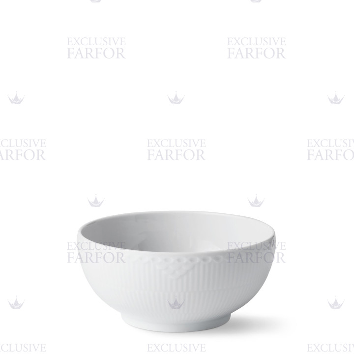 Чаша 18см коллекции White Fluted Half Lace бренда Royal Copenhagen