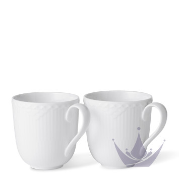 Кружка 0,37л, 2шт. коллекции White Fluted Half Lace бренда Royal Copenhagen