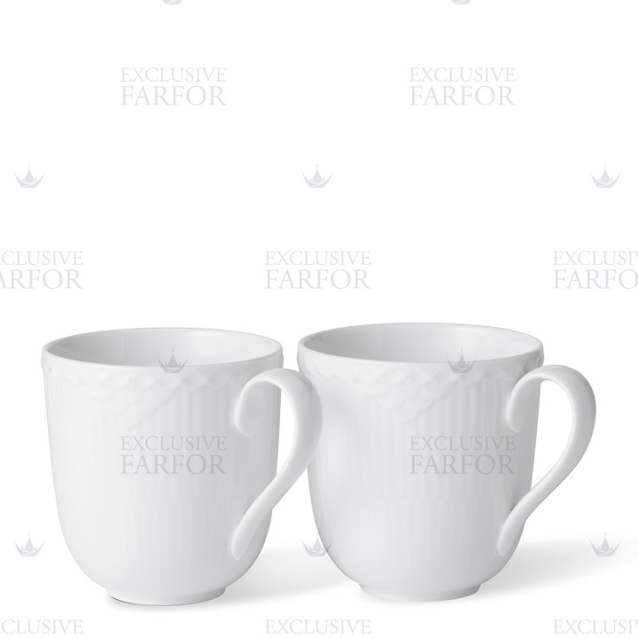 Кружка 0,37л, 2шт. коллекции White Fluted Half Lace бренда Royal Copenhagen