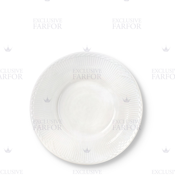 Тарелка глубокая 24см коллекции White Fluted Half Lace бренда Royal Copenhagen