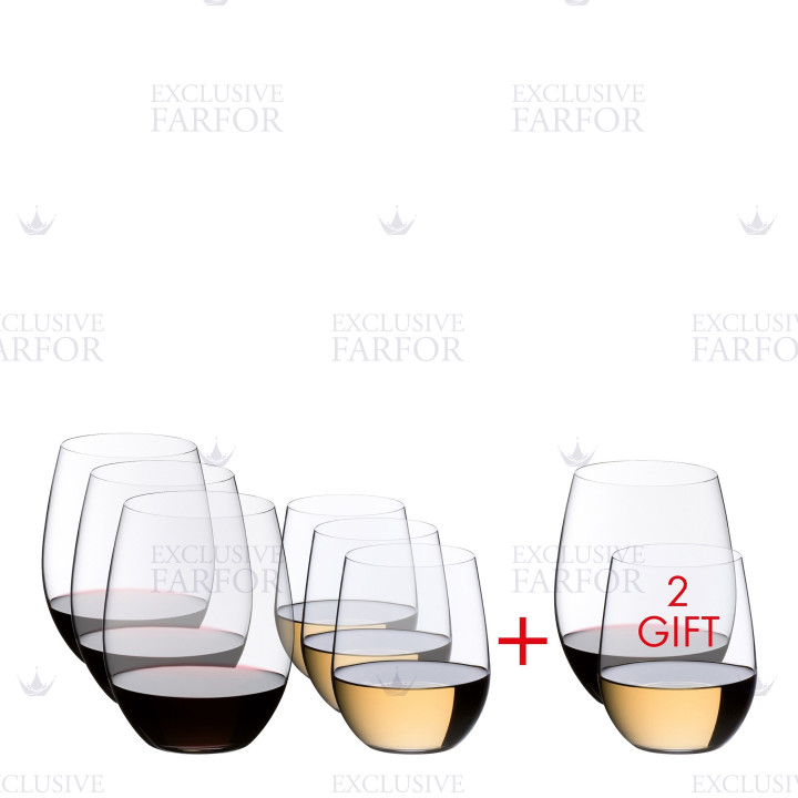 Набор из 8 стаканов 8 стаканов коллекции O Wine Tumbler бренда Riedel