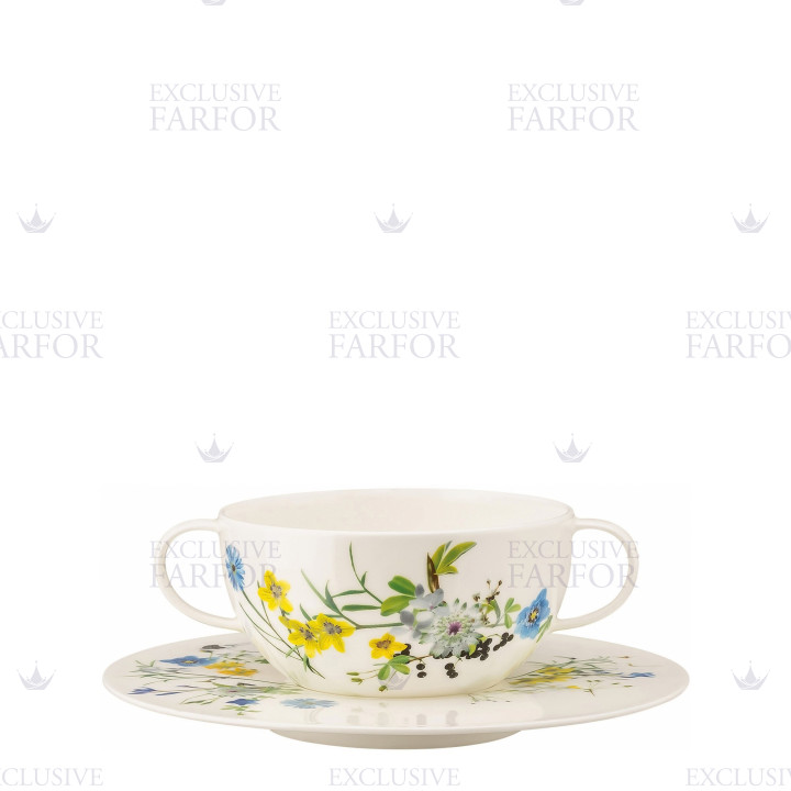 Чаша суповая с блюдцем 0,37л коллекции Brillance Fleurs des Alpes бренда Rosenthal