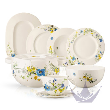 Столовый сервиз на 6 персон коллекции Brillance Fleurs des Alpes бренда Rosenthal