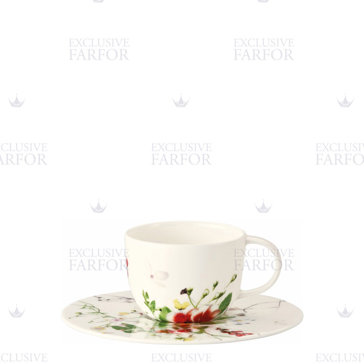 Чашка эспрессо с блюдцем 0,08л коллекции Brillance Fleurs Sauvages бренда Rosenthal
