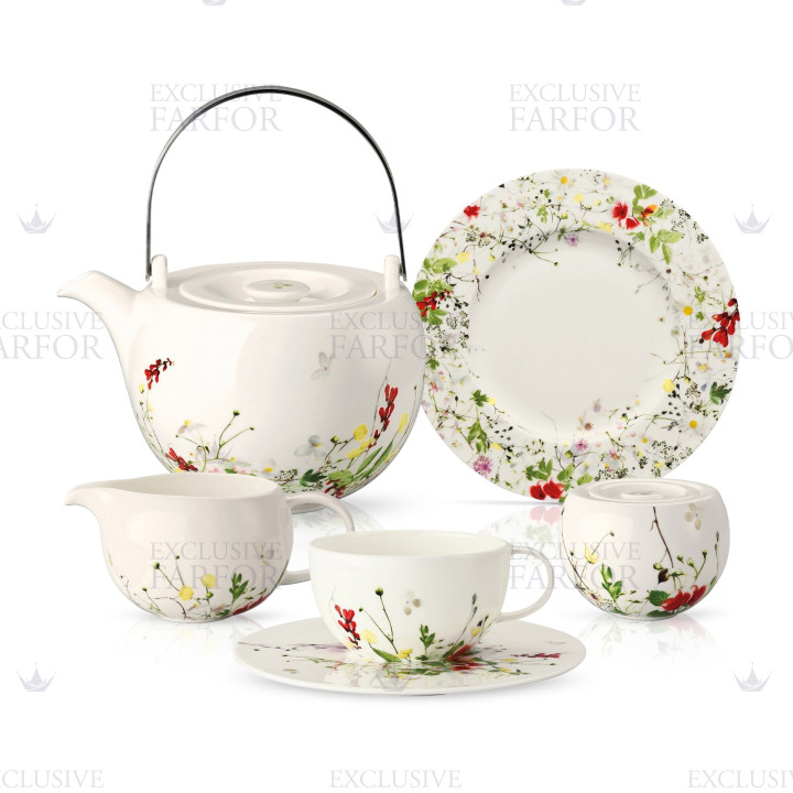 Чайный сервиз на 6 персон коллекции Brillance Fleurs Sauvages бренда Rosenthal