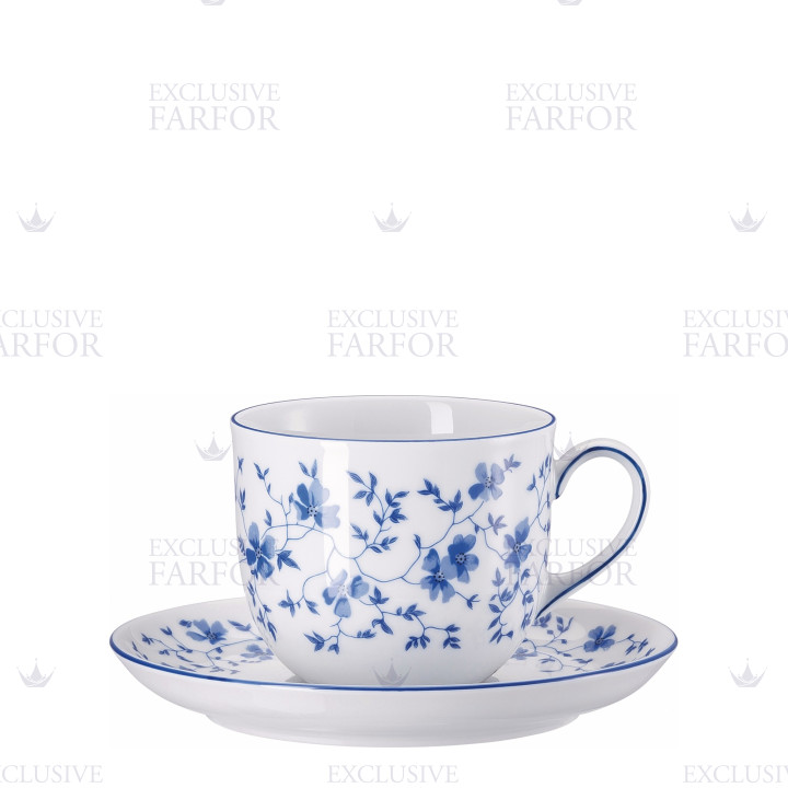 Чашка кофейная с блюдцем 0,18л коллекции Form 1382 Blaublüten бренда Rosenthal