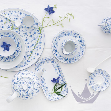 Чашка Café au lait с блюдцем 0,3л коллекции Form 1382 Blaublüten бренда Rosenthal